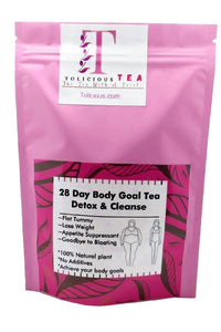 28 Days Pack Non-Laxative Body Goal Tea For Detox &amp; Cleanse With Weight Loss Effect - Tolicious